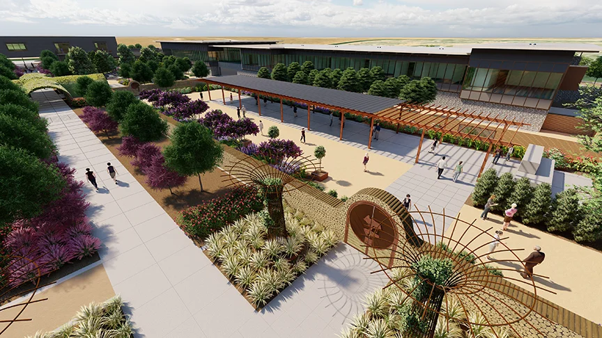 rendering and logo from summit center project